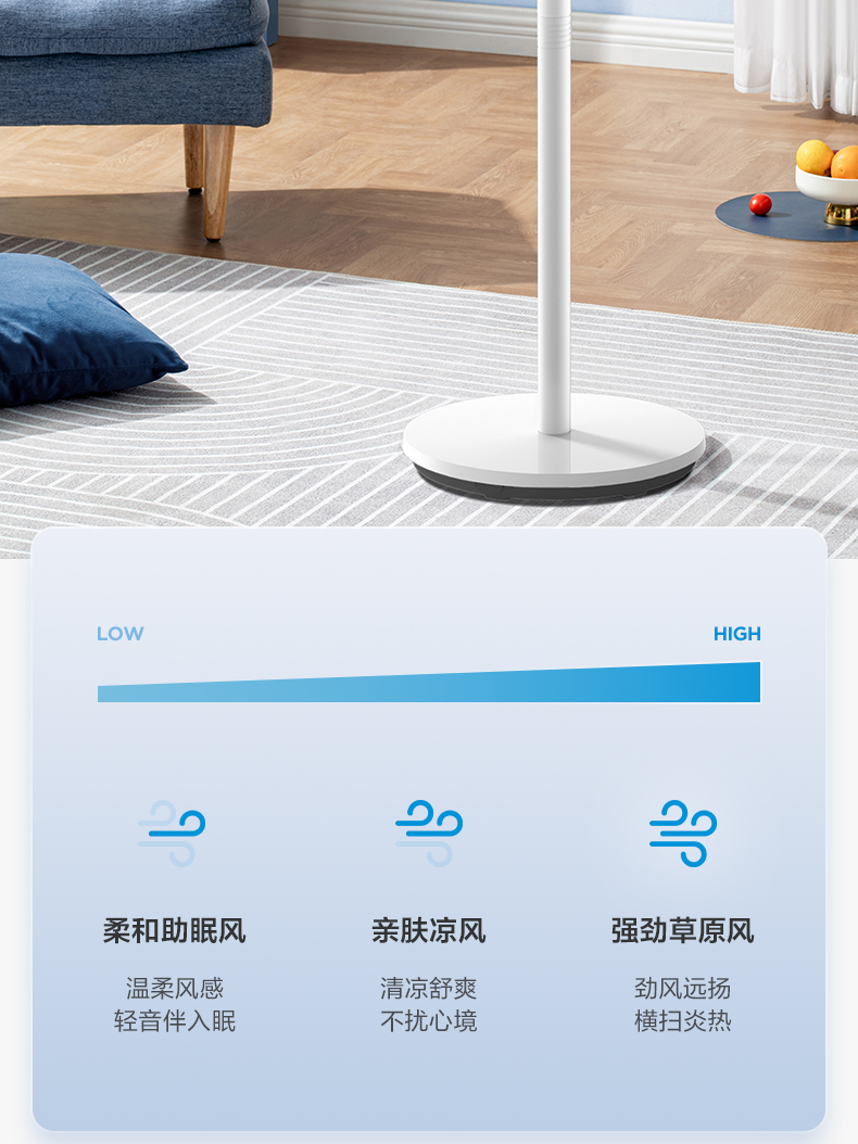 美的/MIDEA 风扇家用落地扇办公室电扇新款电风扇台地两用节能大风力