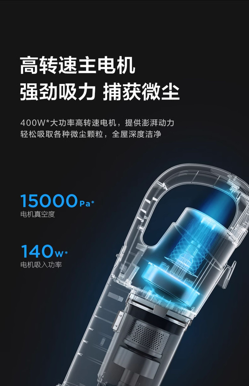 美的/MIDEA 吸尘器家用小型大吸力手持式大迷你功率车载吸尘机U2