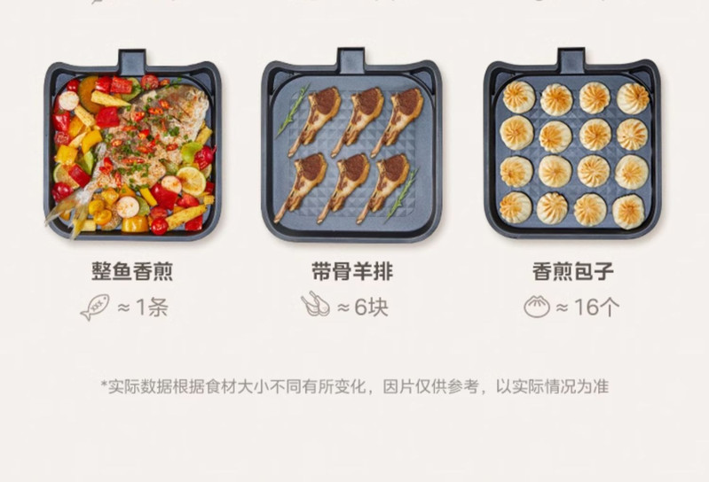 美的/MIDEA 方盘电饼铛双面加热家用可拆洗电饼档煎饼电煎锅