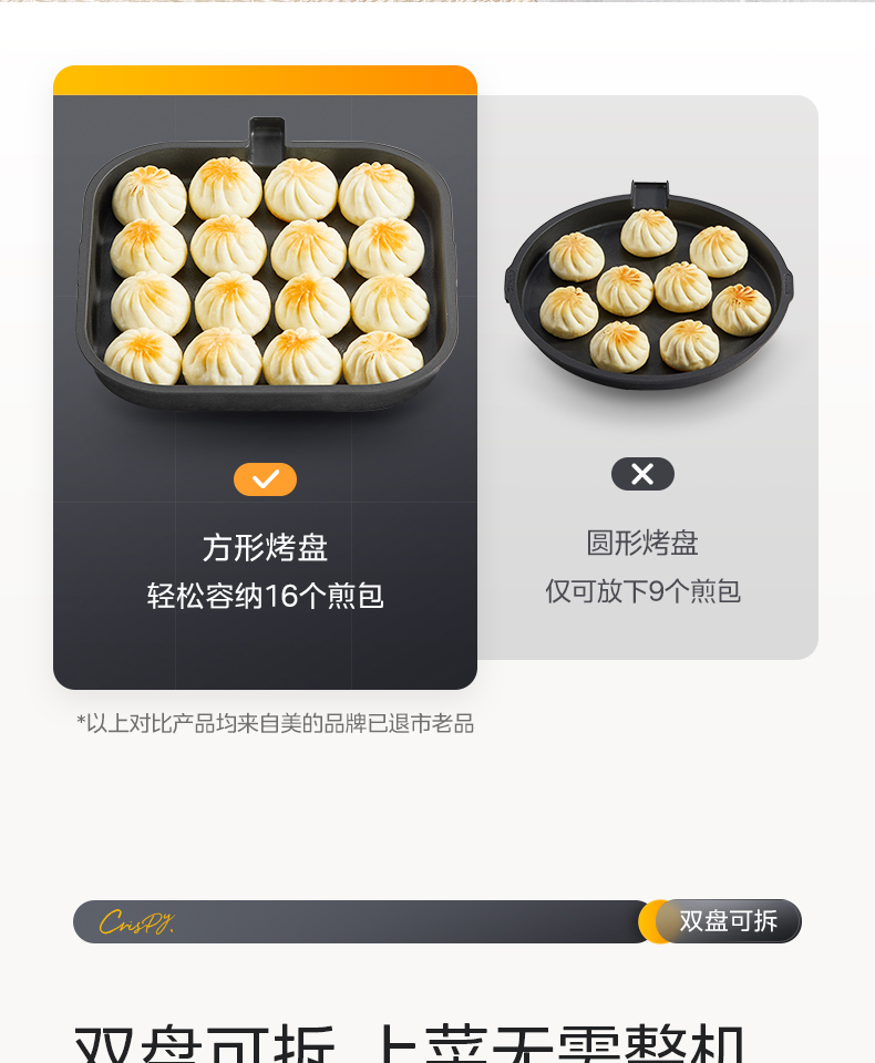 美的/MIDEA 麦香电饼铛家用双面加热烤盘可拆卸全自动薄饼机煎烤机烙饼锅