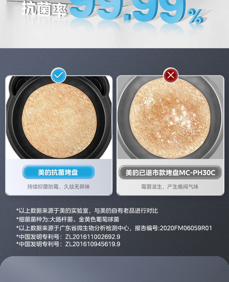 美的/MIDEA 电饼档煎烤机家用双面加热煎饼薄饼机不粘烙饼锅深盘加大煎锅