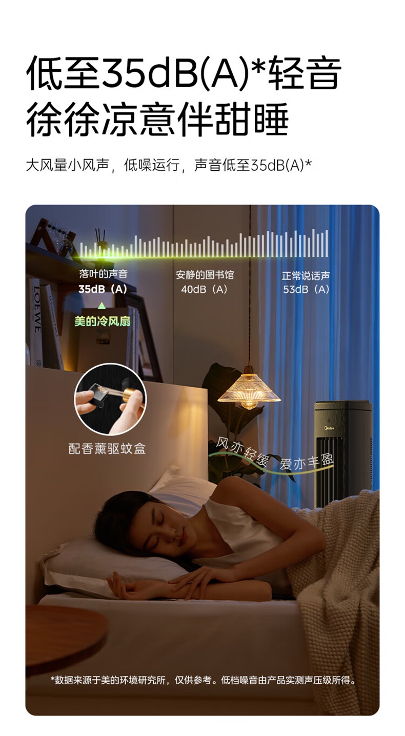 美的/MIDEA 空调扇冷风机家用制冷风扇移动小空调卧室小型冷气扇