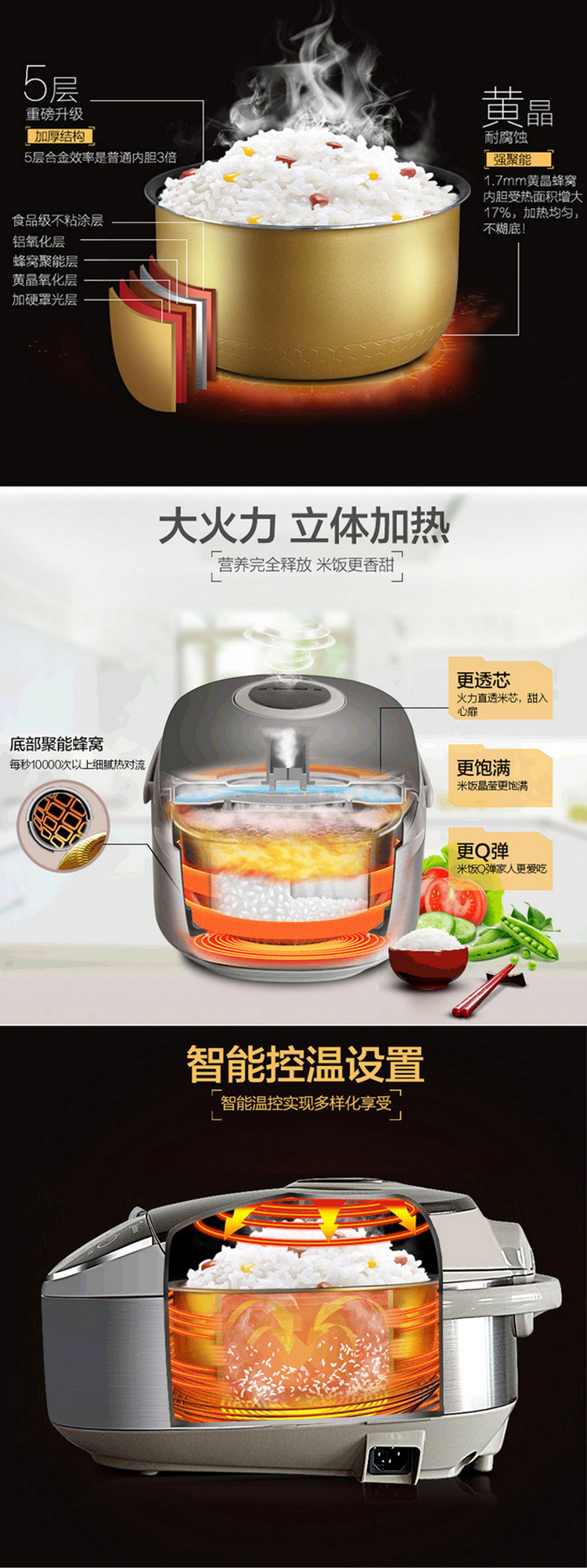 美的/MIDEA 智能电饭煲FS5026 5L 立体加热 24小时预约家用电饭锅正品