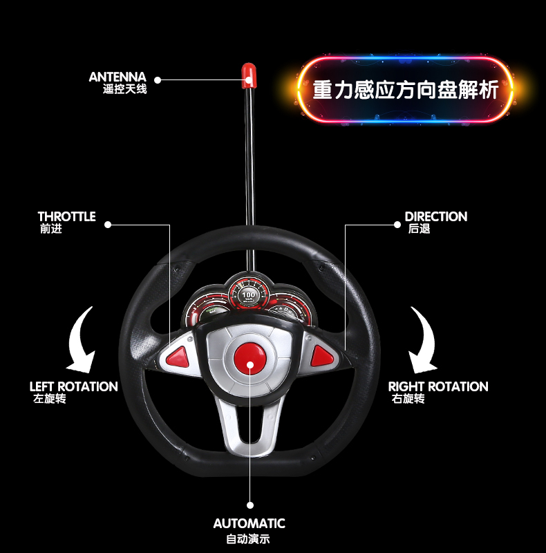 儿童超大遥控汽车充电翻斗特技车翻滚越野遥控车男孩电动摇控玩具车