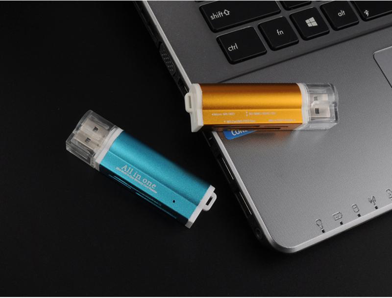 多合一高速读卡器USB2.0多功能SD超小TF车载CF卡万能相机手机迷你