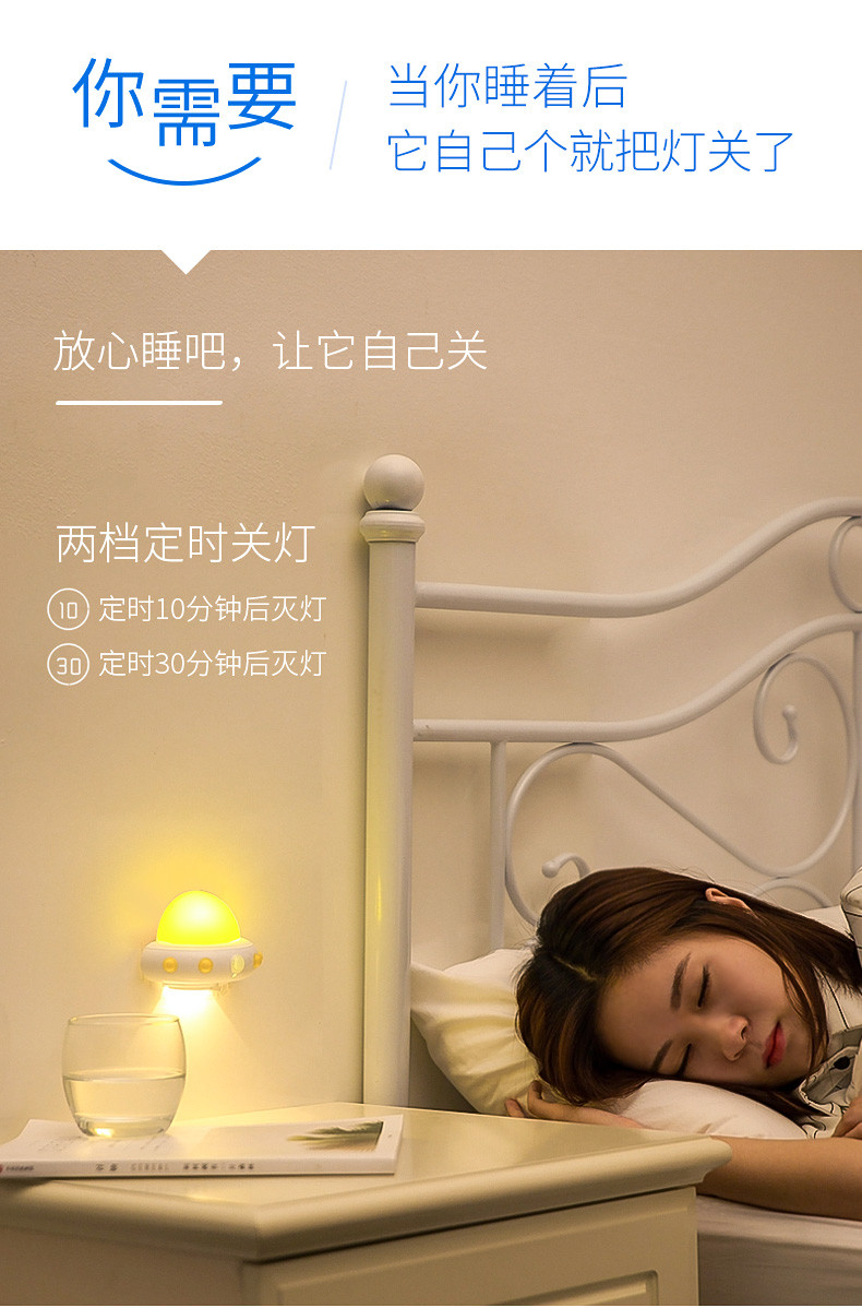 插电小夜灯泡遥控台灯卧室床头睡眠创意梦幻夜光节能婴儿宝宝喂奶