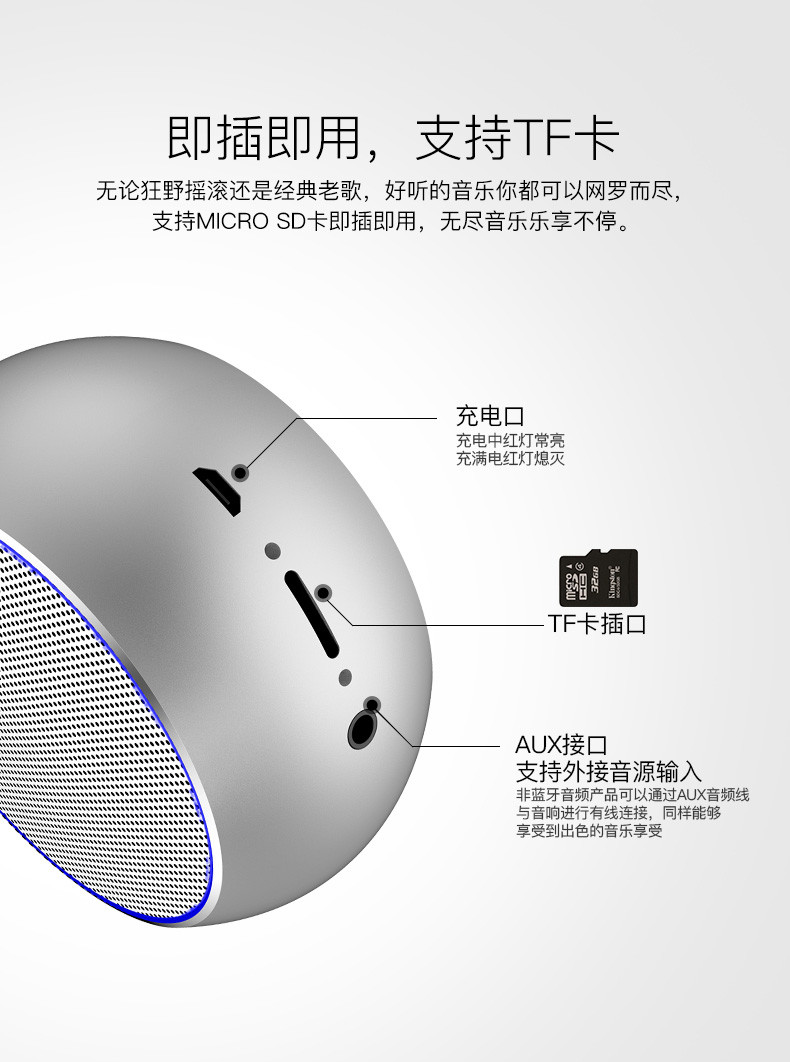 无线蓝牙音响便携插卡户外手机低音小钢炮迷你音箱