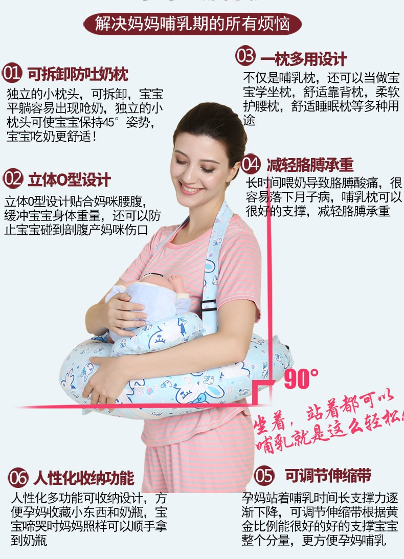 喂奶枕哺乳枕喂奶枕头哺乳枕头多功能喂奶神器授乳枕哺乳垫喂乳枕