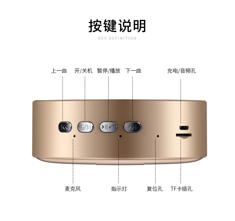 无线蓝牙音箱大音量手机迷你便携式户外小型钢炮家用音响车载超重低音炮微信收钱支付收款语音播报提示器