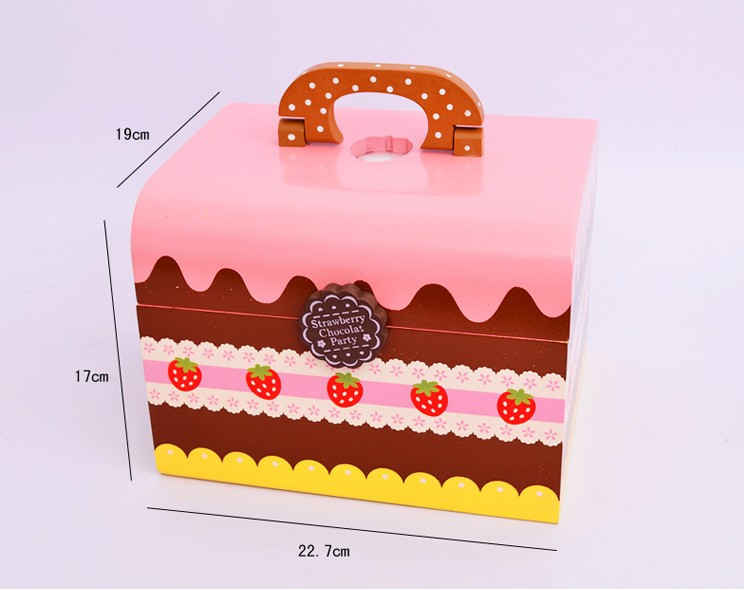 女孩新年生日礼物仿真蛋糕幼儿童木质切切乐过家家厨房小公主玩具