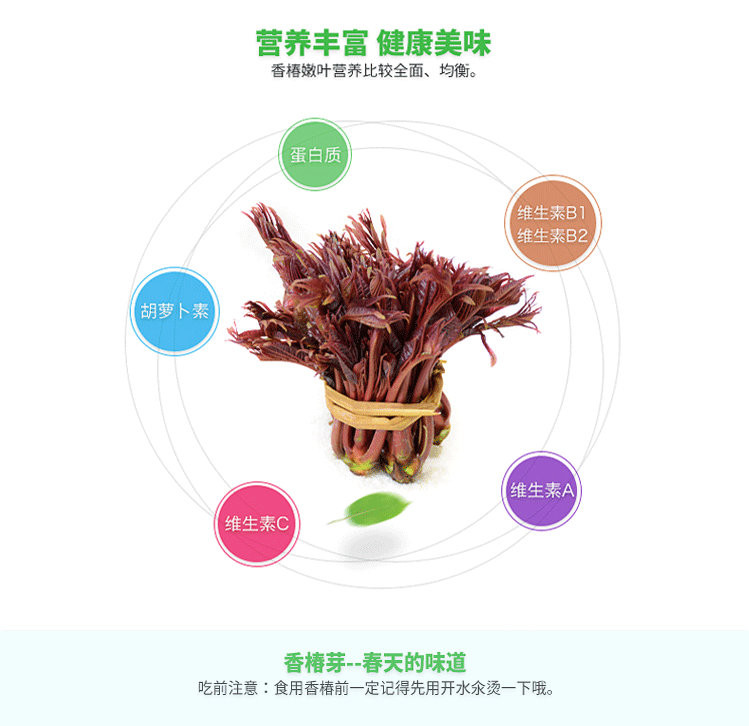 [郧西馆]益群神龙架特产新鲜速冻保鲜香椿绿色无添加绿色产品