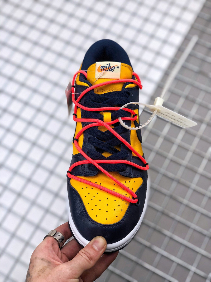 耐克Nike男子板鞋OFF-WHITE x  Dunk Low SB联名蓝桔女休闲运动鞋CT0856