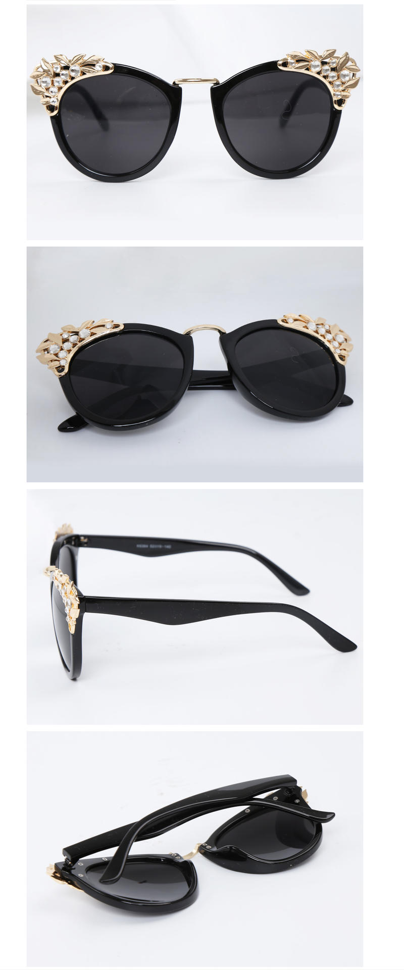 时尚奢华水钻太阳镜 欧美明星款眼镜 个性猫眼墨镜 R00208
