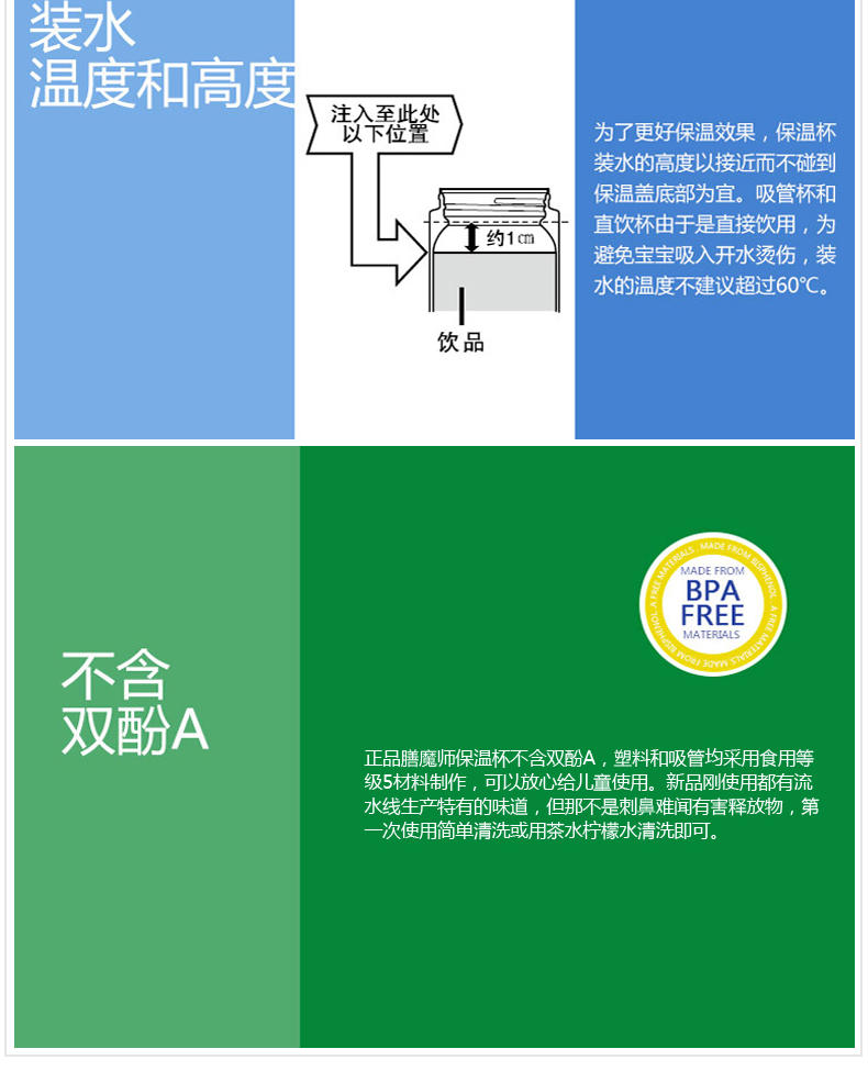 膳魔师thermos 真空不锈钢儿童吸管杯保温杯卡通水壶 F4011