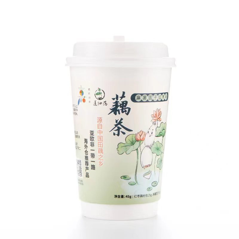 莲泗荡 藕茶（麻薯圆子红枣味）200g*6杯