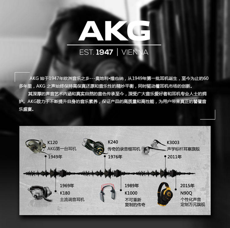 爱科技（AKG） Y45BT 立体声蓝牙耳机 便携式头戴式耳机