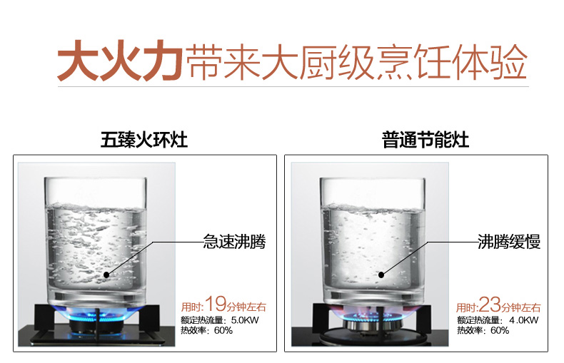 Sacon/帅康 QA-E5-68B燃气灶台嵌两用大火力5000W