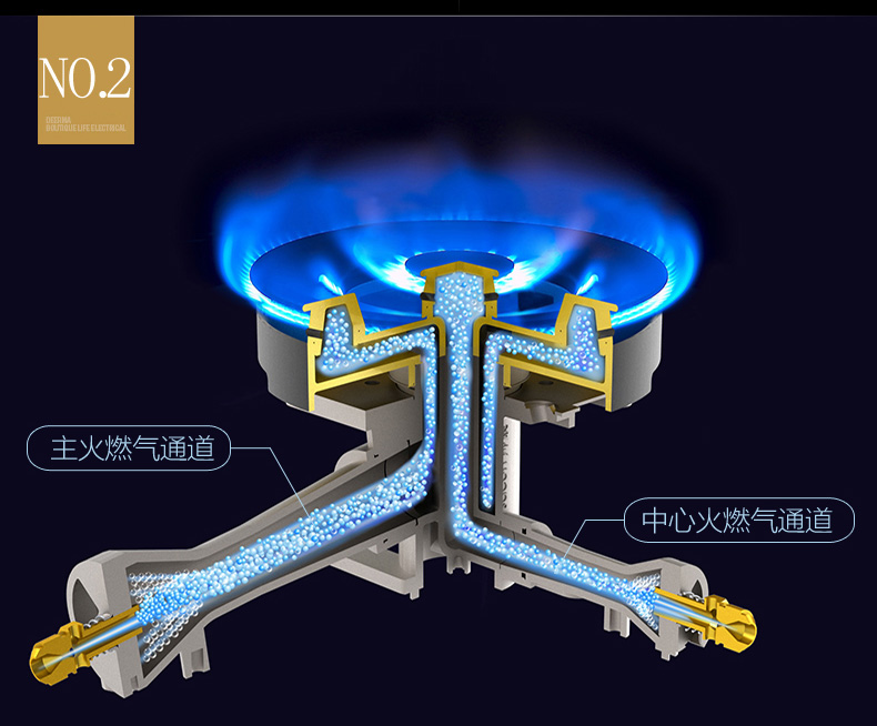 Sacon/帅康 QA-E5-68B燃气灶台嵌两用大火力5000W