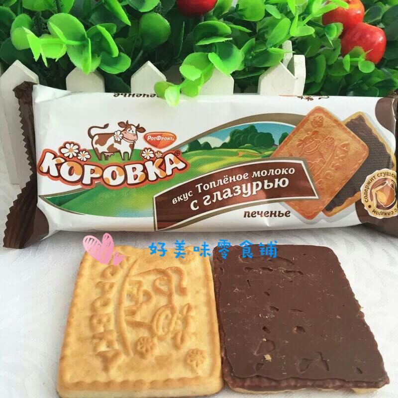  俄罗斯进口KOPOBKA 小牛巧克力饼干