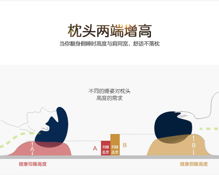 CASABLANCA卡撒天娇保护颈椎枕芯健康枕芯备长碳安睡枕长碳枕头