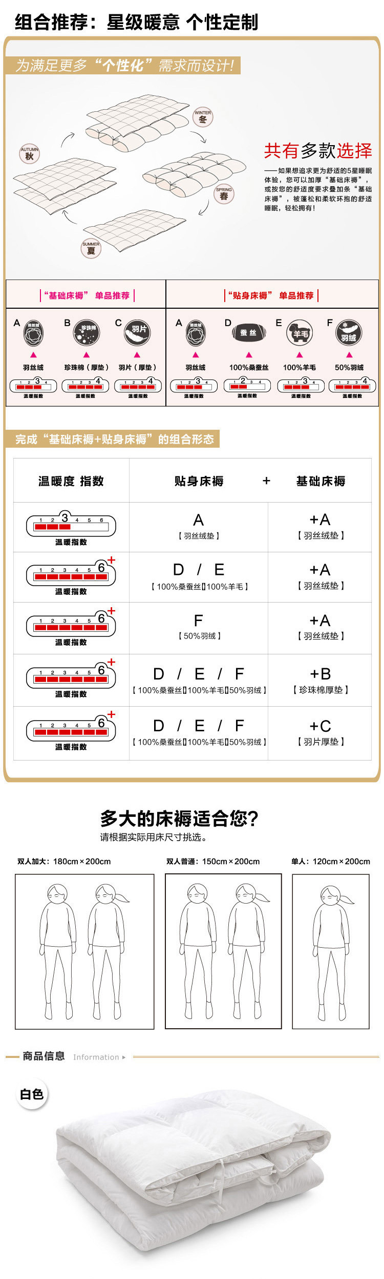 ABS 爱彼此 Super组合床褥系列-珍珠棉款