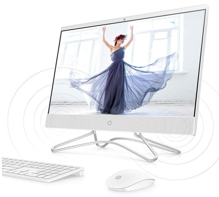 惠普（HP）24-f010wcn 23.8英寸 窄边框 台式一体机电脑 白色 官方标配