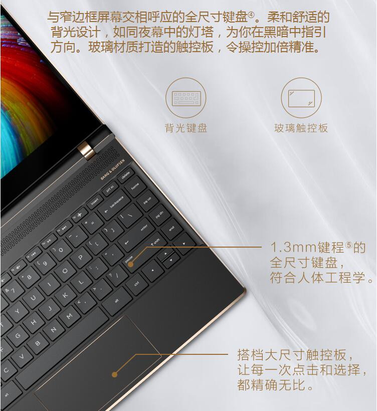 【惠普/HP】Spectre 13-af001TU 13.3英寸幽灵超轻薄窄边框笔记本