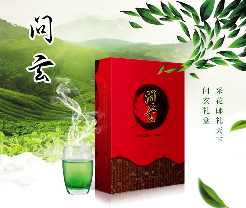 【天门馆】问玄2017年新茶绿茶芽茶5罐装礼盒装240g