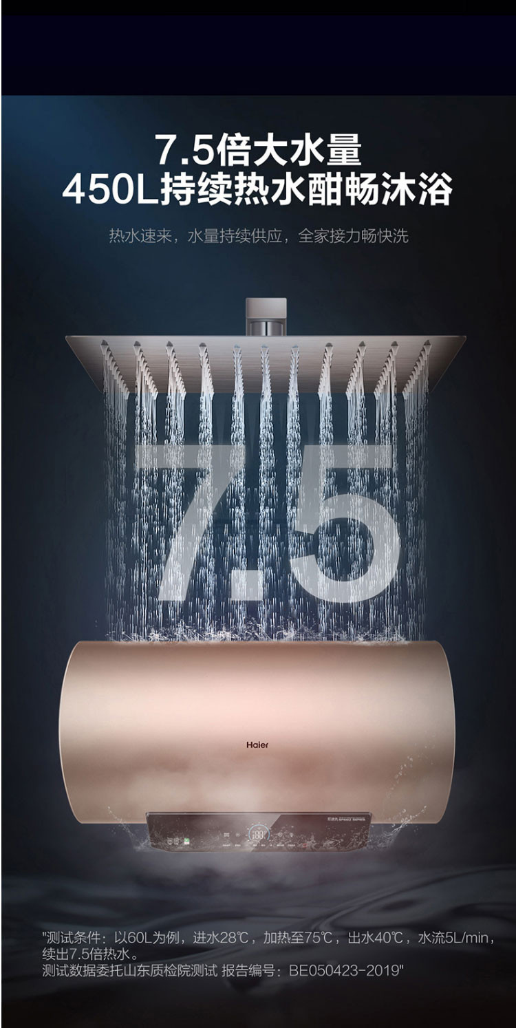 海尔/Haier 80升MKA(U1)热水器电家用速热智能大水量储水