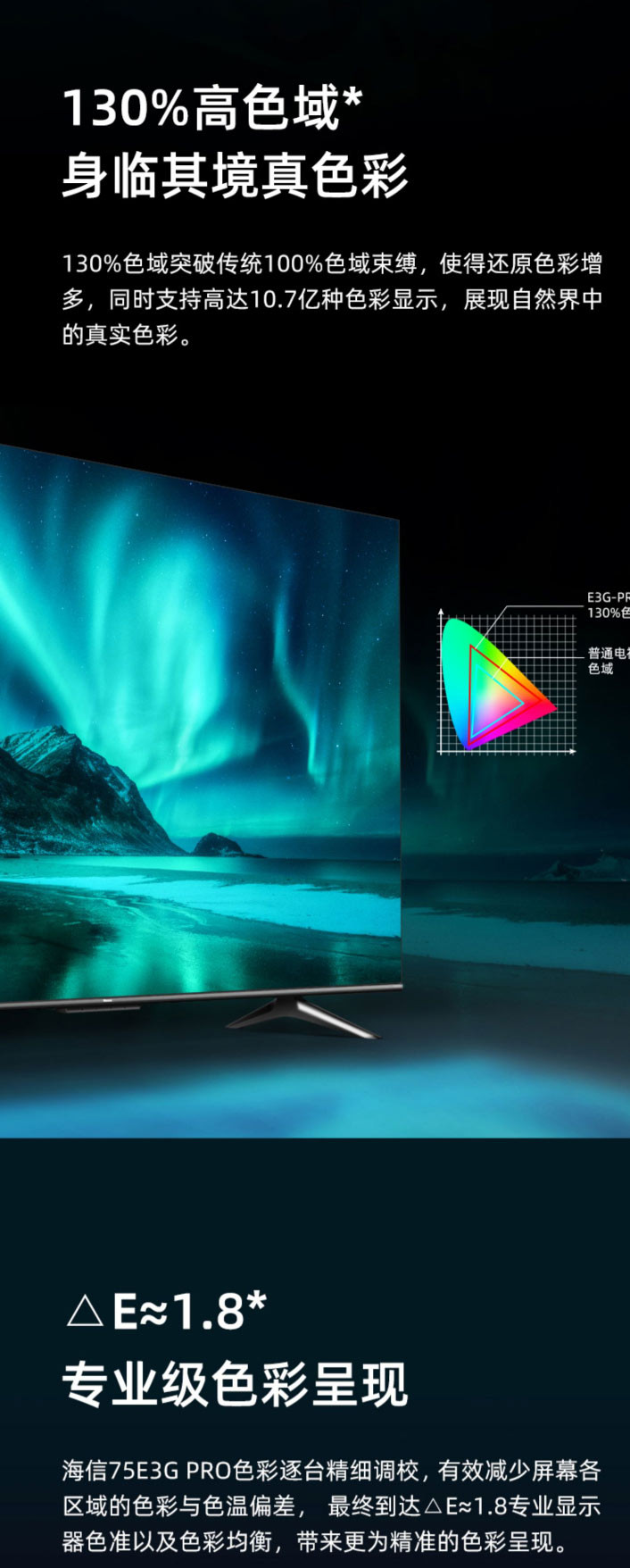 海信/Hisense 75E3G-PRO 75英寸120Hz高刷新电视 4K高清智能平板全面屏