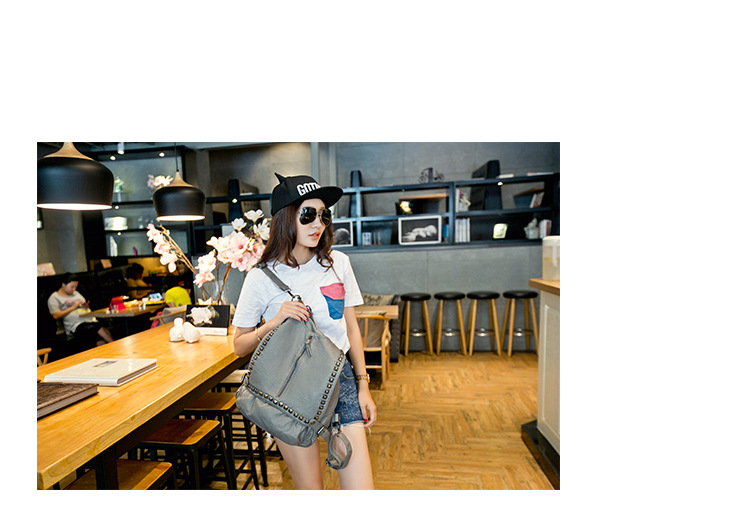 包邮 嘉诗纳新款女士包包时尚韩版流苏双肩包女士背包旅行包学院风潮女包