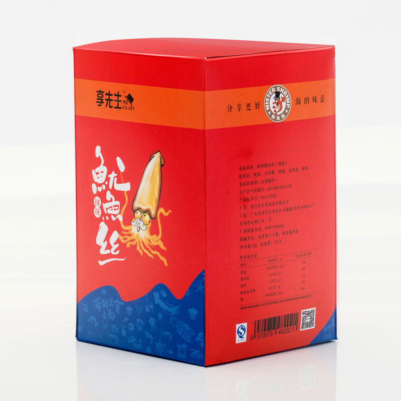 【湛江馆】虾先生炭烤鱿鱼丝辣味礼盒（16g*10）