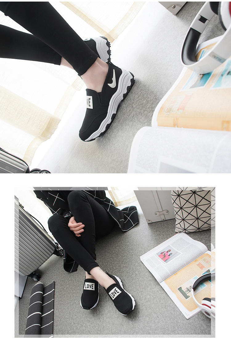 KH韩版平底懒人鞋潮流时尚运动鞋学生女透气板鞋球鞋8609