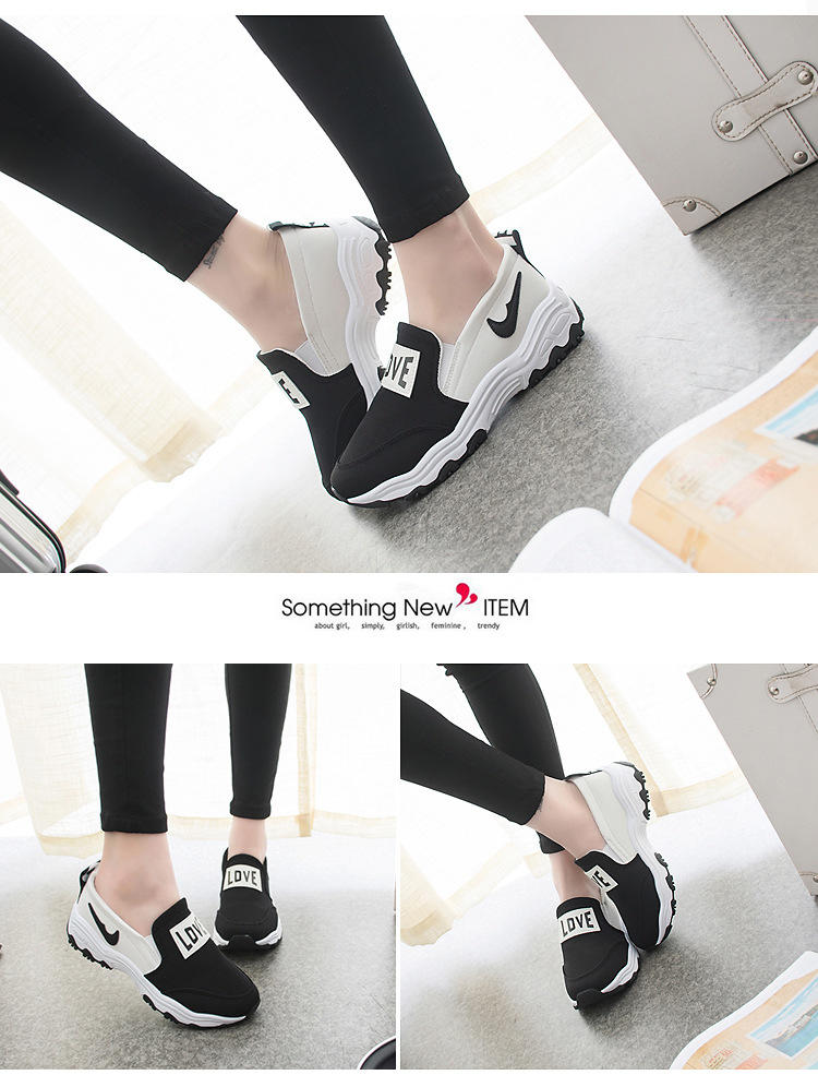 KH韩版平底懒人鞋潮流时尚运动鞋学生女透气板鞋球鞋8609