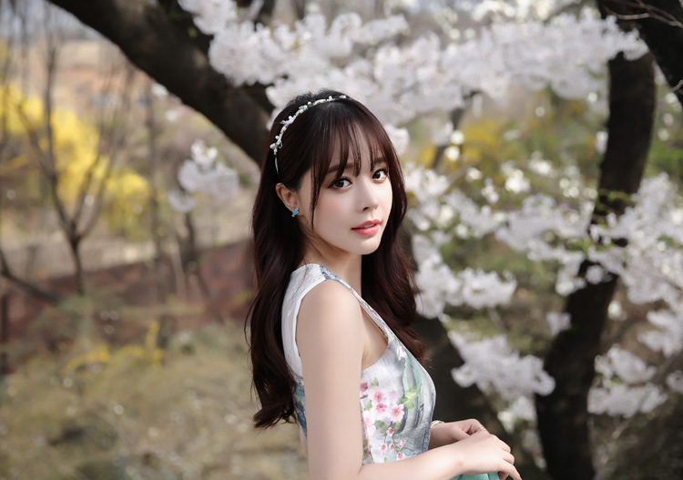 DSW夏季新款女装 韩版甜美印花欧根纱无袖连衣裙F6673