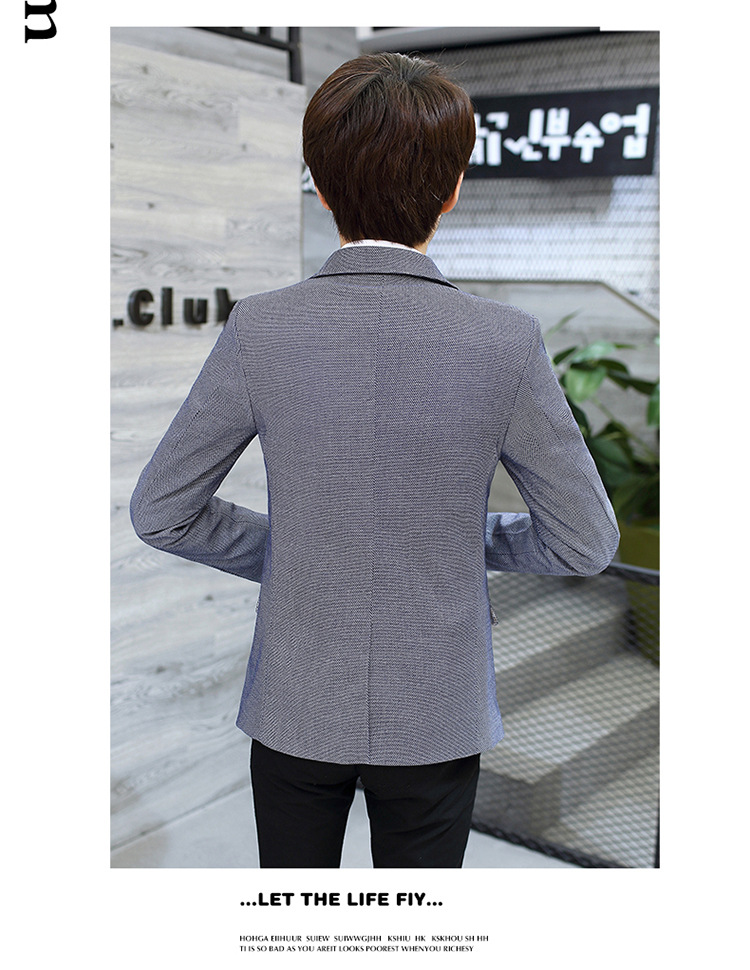 CH春装新款韩版修身青年男西服男士修身型西服休闲韩版潮外套