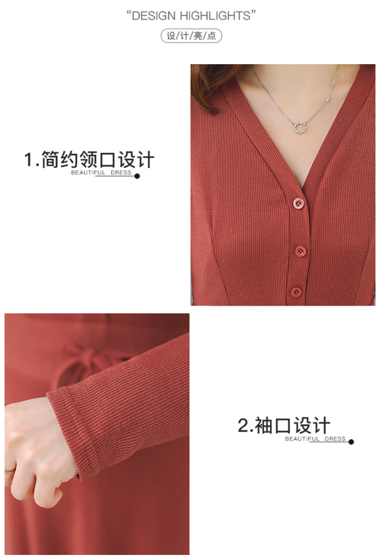 LR2019孕妇春装外出哺乳连衣裙（扣子解开可哺乳）