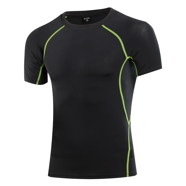 L男士紧身PRO 健身运动跑步训练服 短袖T恤 弹力速干衣短袖衫1018