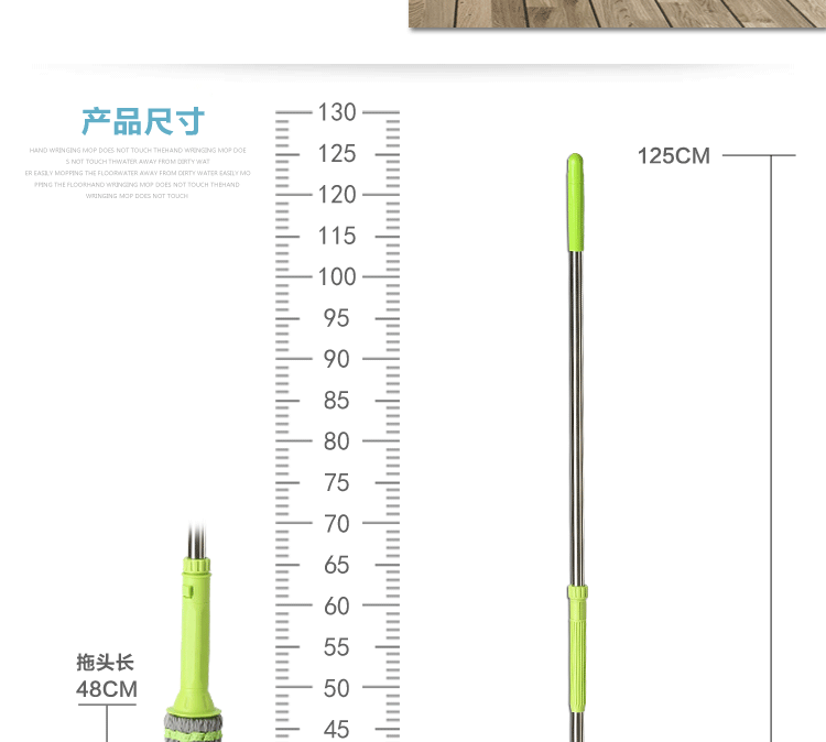 鑫威特 自拧水拖把旋转家用懒人挤水拖把头地拖墩布免手洗拖布