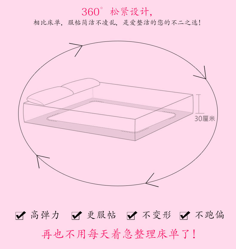 水晶绒大板花绒保暖床笠 加厚 柔亲肤 舒适不掉毛1.5米床