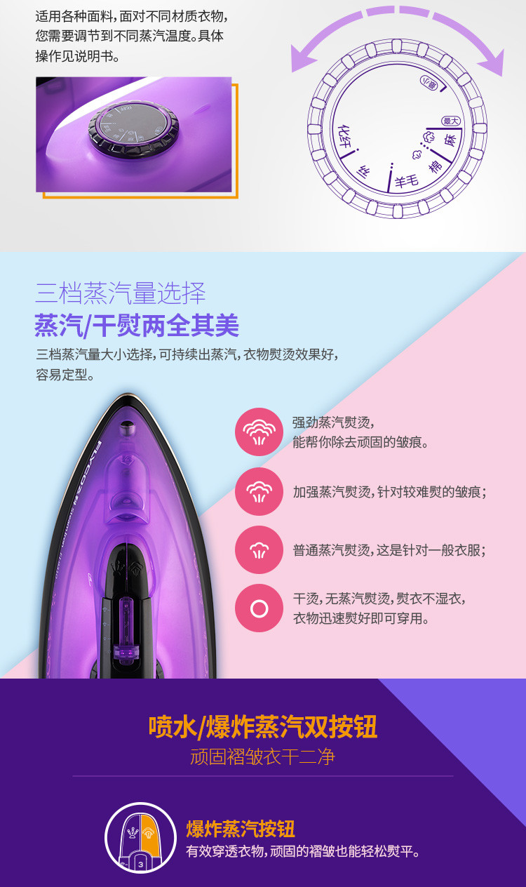 【中山馆】飞科/FLYCO蒸汽熨斗家用蒸汽电熨斗小型熨烫机手持烫衣服迷你挂式 FI9310