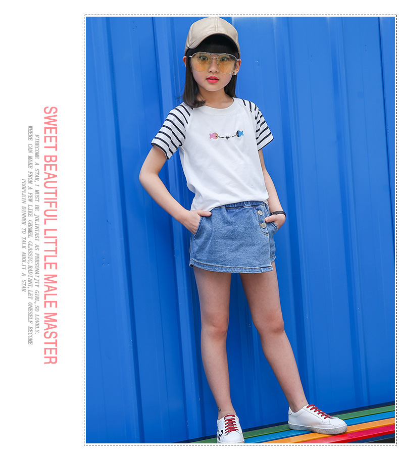 童t恤2017年夏季新款童装短袖t恤女童上衣韩版全棉打底衫