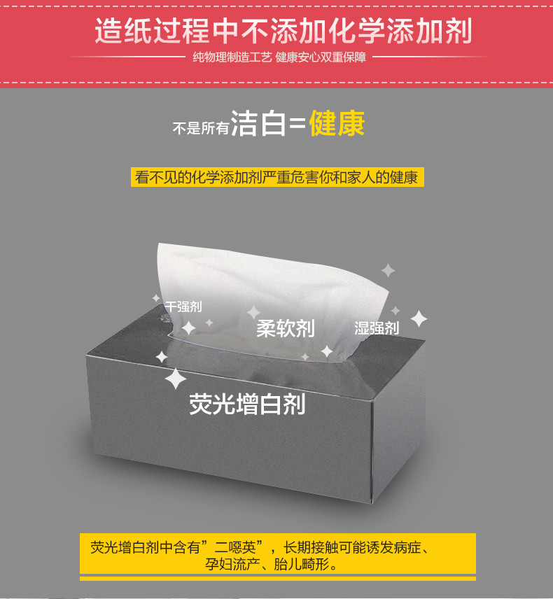 幸福阳光 悦木·原无添加系列抽纸 3层150抽3包*5提/箱 天然无香