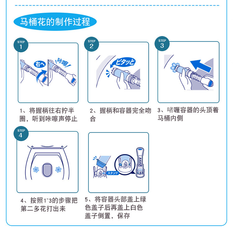 小林制药（KOBAYASHI）  洁厕灵凝胶花瓣去味厕所清洁剂日本原装进口 百花香推杆式1个
