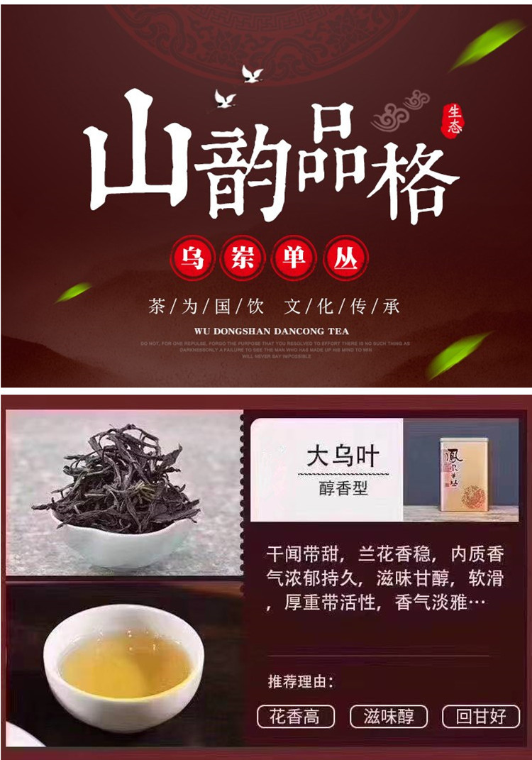 农家自产 【乡村振兴 潮州馆】消费帮扶 顶厝茶叶 凤凰单丛茶 工夫茶 乌龙茶 清香茗茶 大乌叶 250克/罐