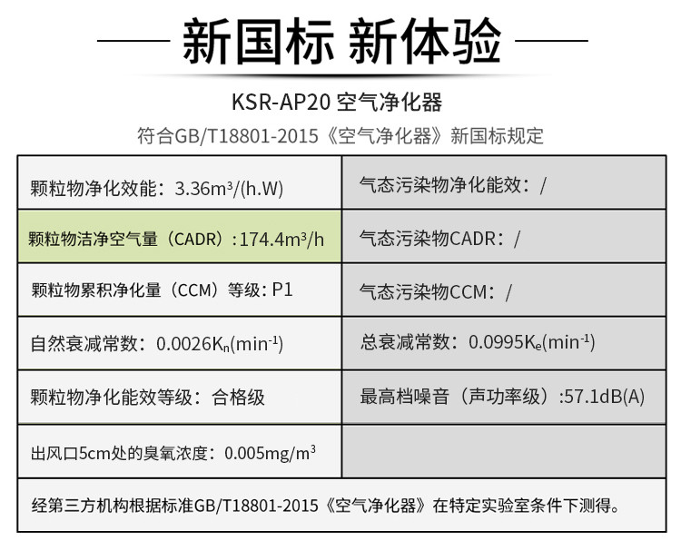 【佛山馆】凯仕乐/KASRROW KSR-AP20空气净化器