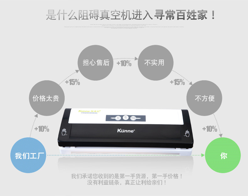 【东莞馆】加莱尼真空机KU-896 干湿两用 全自动 食品 真空机 小型商用 封口机 塑封机