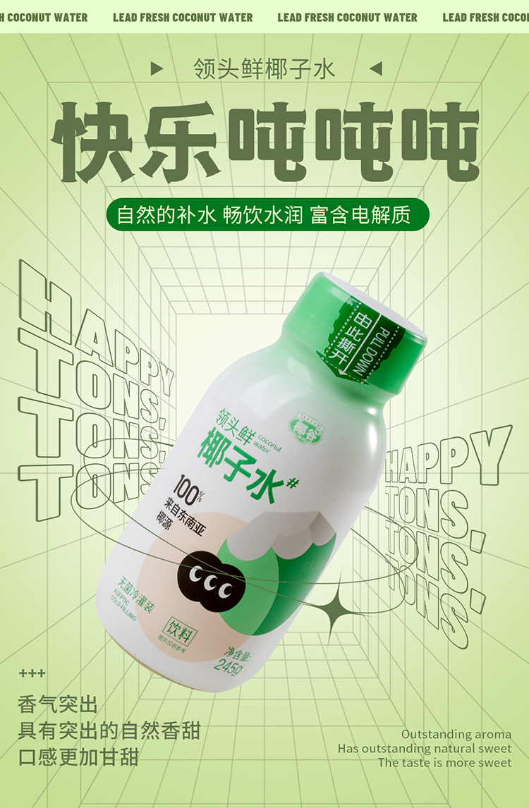 椰谷 【东莞馆】领头鲜椰汁水245ML*8瓶