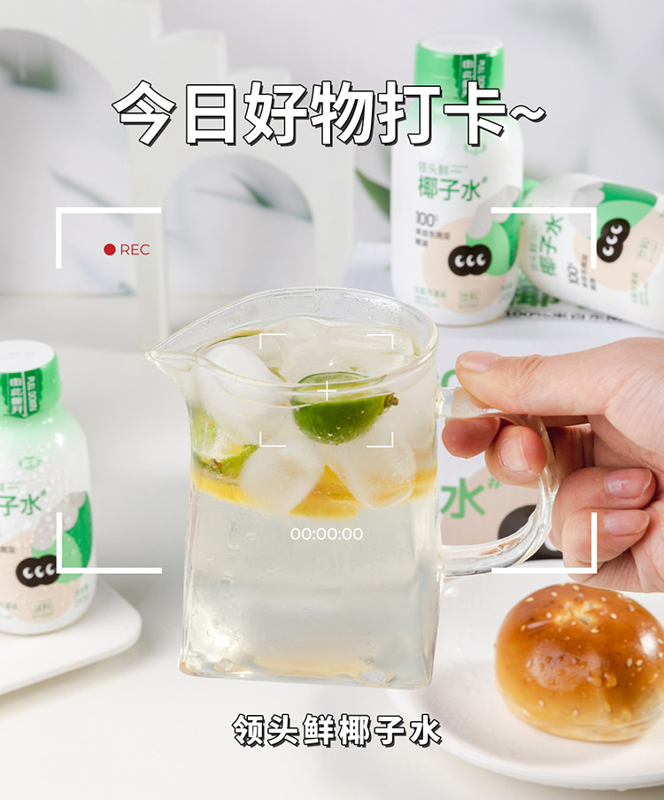 椰谷 【东莞馆】领头鲜椰汁水245ML*8瓶