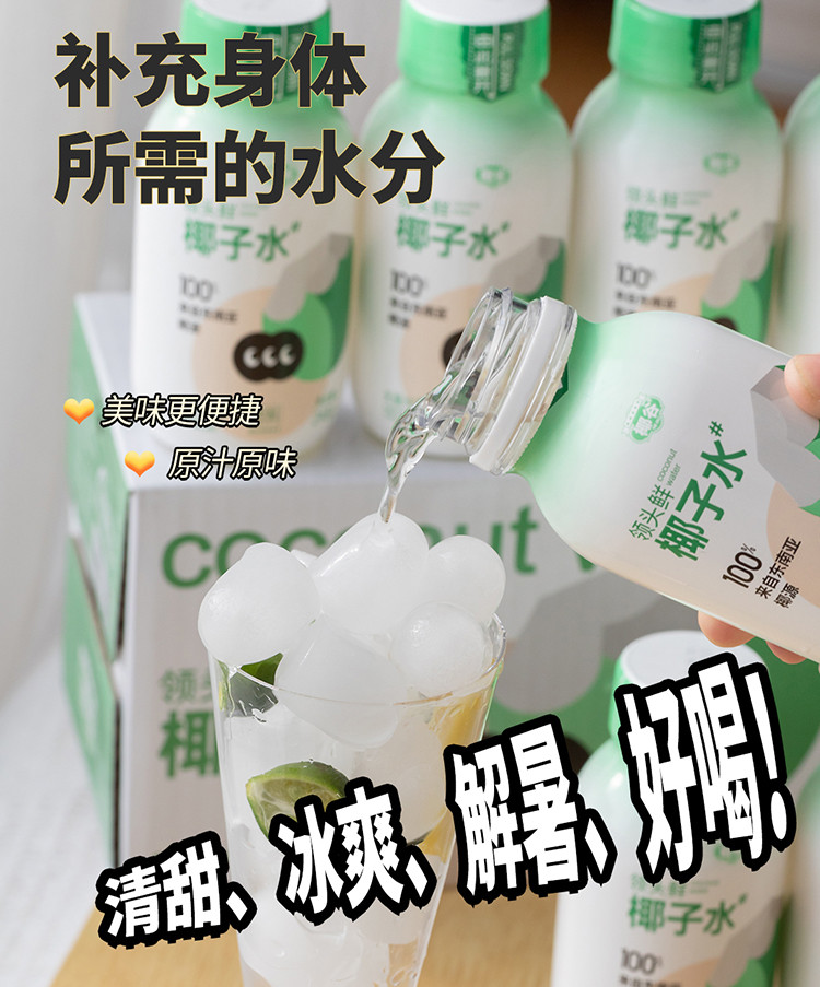 椰谷 【东莞馆】领头鲜椰汁水245ML*8瓶